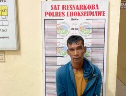 Polisi Ciduk Nelayan Asal Kota Lhokseumawe dan Amankan Puluhan Paket Sabu.