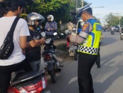 Patroli di KTL, Polantas Lhokseumawe Beri Imbauan Kepada Pelanggar.