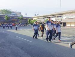 Tingkatkan Imun Tubuh Tetap Bugar, Polrestabes Medan Olahraga Bersama.