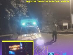 Blue Light Patrol Polsek Padangbai Sambangi Pura, Cegah Curat, Curas Maupun Tindak Kejahatan Lainnya