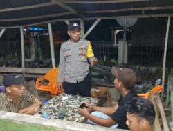 Patroli Dialogis Malam Hari, Polisi Beri Himbauan kepada Masyarakat Meurah Mulia.