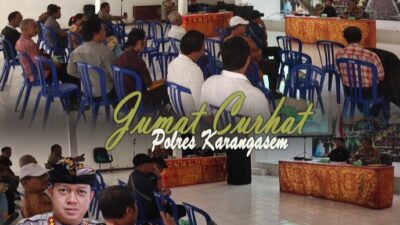 Jum’at Curhat Polres Karangasem, Himbau Masyarakat Untuk Turut Menjaga Situasi Kamtibmas Jelang Pemilu 2024