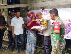Polsek Pantee Bidari Serahkan Bantuan Kemanusiaan Kepada Warga Kurang Mampu.