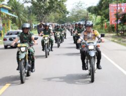 Jaga Harkamtibmas, Dandim 0103/Aceh Utara Laksanakan Patroli Gabungan. 