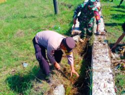 Sinergitas TNI-Polri Bersihkan Saluran Air: Antisipasi Banjir di Desa Weragati, Majalengka.