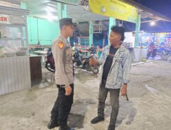 Patroli Malam Hari, Personel Polsek Muara Batu Sasar Lokasi Publik.