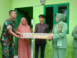 Tinjau Rehab RTLH, Dandim 0103/Aceh Utara Berikan Bantuan Kepada ibu Nurmala.