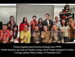 Perdana, Keluarga Besar PPWI Selenggarakan Natal Bersama