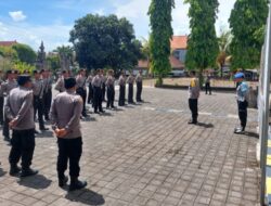 Kapolsek Melaya Dampingi Waka Polres Jembrana Pengawasan Kegiatan Siswa Latja SPN Polda Bali Di Polsek Melaya