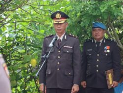 Wakapolres Jembrana Pimpin Kegiatan Upacara Pengantaran dan Perabuan Jenazah Almarhum Aiptu I Gede Mulyadi