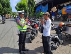 OMB Polres Karangasem Wujudkan Pemilu 2024 Kondusif Bersama Masyarakat di Seputaran Pasar Amlapura