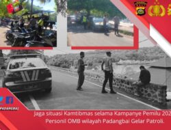 Jaga Situasi Kamtibmas Selama Kampanye Pemilu 2024, Personil OMB wilayah Padangbai Gelar Patroli