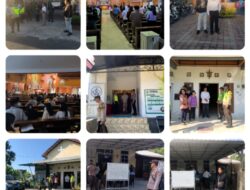 Jelang Natal, Personil Gabungan Polres Tabanan dan Polsek Jajaran Atensi Ibadah Minggu Umat Kristiani