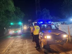 Wujudkan Keamanan Agar Tetap Kondusif Jelang Pemilu 2024, Anggota Polsek Kubu, Tingkatkan Giat Blue Light Patrol