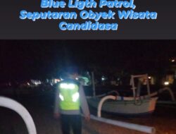 Sambut Tahun Baru 2024 dan Sukseskan Pemilu 2024 Damai, Polairud Blue Light Patrol, Seputaran Obyek Wisata Candidasa