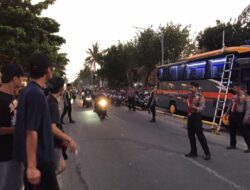Malam Tahun Baru, Pantai Kuta dan Legian Di Jaga Ketat Aparat Kepolisian