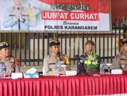 Giat Jum’at Curhat Kapolres Karangasem dI Banjar Dinas Bangsangalas Desa Tribuana Abang