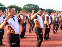 Kapolda Aceh Irjen Pol Achmad Kartiko S.I.K , M.H ,Olah Raga Pagi Bersama Segenap Jajaran nya