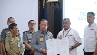 Penandatanganan Kontrak Pelaksana Bantuan Hukum Dan HAM Provinsi Kep.Bangka Bekitung