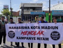 PMII Madiun Turun ke Jalan Bentuk Keprihatinan dan Tolak Kampanye Hitam