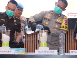 Musnahkan  Barang Bukti Narkotika Jenis Sabu Seberat 1.976,31 Gram Hasil Tangkapan Satresnarkoba Polres Muba