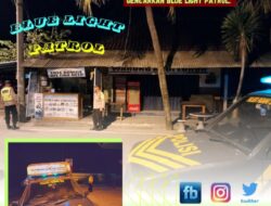 Dalam Menciptakan Situasi Aman dan Kondusif pada Tahapan Pemilu 2024, Polsek Padangbai Gencarkan Blue Light Patrol
