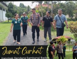 Kapolsek Rendang Beserta Anggota Melaksanakan Kegiatan Jum’at Curhat ke BPP Pertanian Kecamatan Rendang