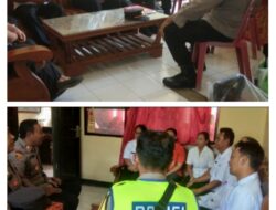 Kapolsek Sidemen Menggelar Jum’at Curhat Sambangi Kantor Desa. Berikan Himbauan Kamtibmas Jelang Pemilu 2024