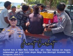 Program Jum’at Curhat, Polsek Kubu Polres Karangas Temui Warga Dengar Saran dan Masukan
