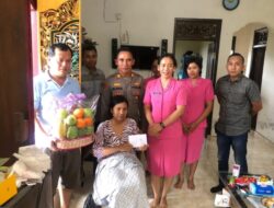 Kunjungan Kapolsek Bebandem ke Rumah Anggota Polsek Bebandem Dalam Rangka Menjenguk Istri Anggota yang Telah Melaksanakan Operasi Kanker Payudara