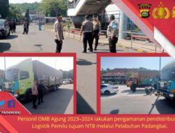 Personil OMB Agung 2023–2024 Lakukan Pengamanan Pendistribusian Logistik Pemilu Tujuan NTB Melalui Pelabuhan Padangbai