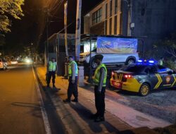 Sat Samapta Polres Karangasem Tingkatkan Kegiatan Blue Light Patrol Himbau Petugas Keamanan Bank BRI