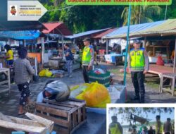 Personil Polsek Padangbai yang Terlibat OMB Agung 2023–2024, Gelar Patroli Dialogis di Pasar Tradisional Padangbai