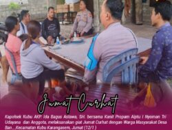 Kapolsek Kubu Giat Jum’at Curhat dengan Warga dan Ajak Peran Aktif Warga Jaga Kamtibmas Jelang Pemilu 2024