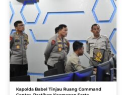 Kapolda Bangka Belitung Tinjau Ruang Command Center, Pastikan Keamanan Serta Peralatan Berfungsi Dengan Baik