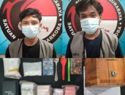 Polrestabes Surabaya Amankan Dua Pria Diduga Pengedar Narkoba