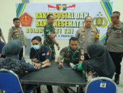 Sinergitas Polres Mojokerto dan Kodim 0815 Berikan Layanan Pengobatan Gratis Untuk Warga