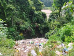 Mencemari Alam,Sampah pasar Muara Siau di Buang Petugas ke Sungai Batang Tembesi.