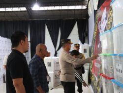 Kapolres Aceh Tengah Dan Pihak Penyelenggara Pemilu Cek Gudang Logistik KIP