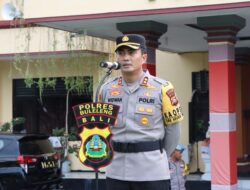 Apel Konsolidasi Pengamanan Tahap Pungut dan Hitung Suara Pemilu 2024, di Pimpin Kapolres Buleleng