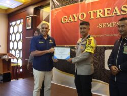 Polres Aceh Tengah Kembali Raih Penghargaan Gayo Treasury Award Kategori Pertama Capaian Indikator Pelaksanaan Anggaran Terbaik Periode Semester II TA 2023 Dengan Nilai Sempurna