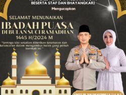 Kapolres Metro Tangerang Kota Ucapkan Selamat menunaikan Ibadah Suci Ramadhan 1445 H- 2024