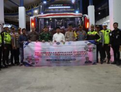 Jelang Mudik Lebaran Kapolres Bersama Forkopimda serta Unsur Terkait lakukan Inspeksi Dan Audit Keselamatan Kendaraan AKAP Dan AKDP Kabupaten Aceh Tengah