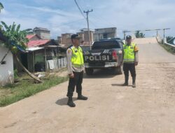 Kapolsek Lalan Iptu Zulkarnain Afianata.ST.M.Si.MH Laksanakan Patroli Stasioner Curhat dan Curas