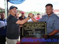 Bupati Tapanuli Utara,Laksanakan Ground Breaking Jalan Hotmix Di dua Kecamatan,Sekaligus Penandatangan Prasasti jembatan.