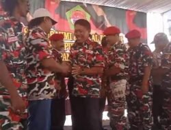 Ketua Organisasi Laskar Merah Putih Indonesia (LMPI) Kabupaten Pekalongan sekaligus Kordinator Kapangan Sepantura Barat Sa’im Menghadiri Halal Bihalal di LMPI Marcab Kabupaten Pemalang