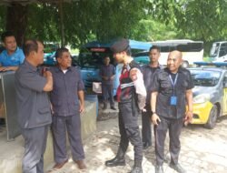 Sambangi Pool Taksi, Samapta Polresta Bandara Soetta Sampaikan Imbauan Kamtibmas