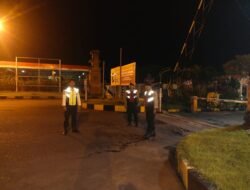 Personel Unit Pam Obvit Satuan Samapta Patroli di Area Obvitnas IT Manggis