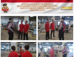 Polsubsektor Terminal 3 Bandara Soetta Sambangi Area Make Up Domestik