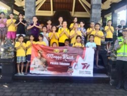 Minggu Kasih Polres Tabanan Sambangi Pantai Yeh Gangga, Rawat dan Jaga Kebersihan